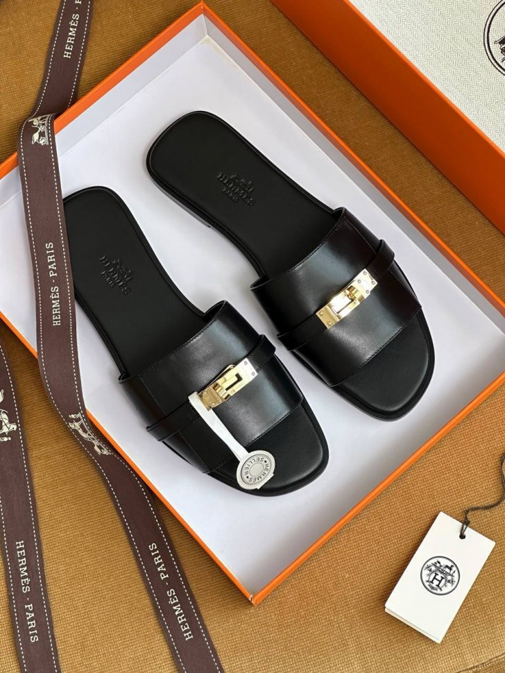 Шлепки Hermes Kelly Guilia  