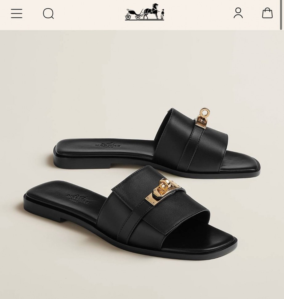 Шлепки Hermes Kelly Guilia  