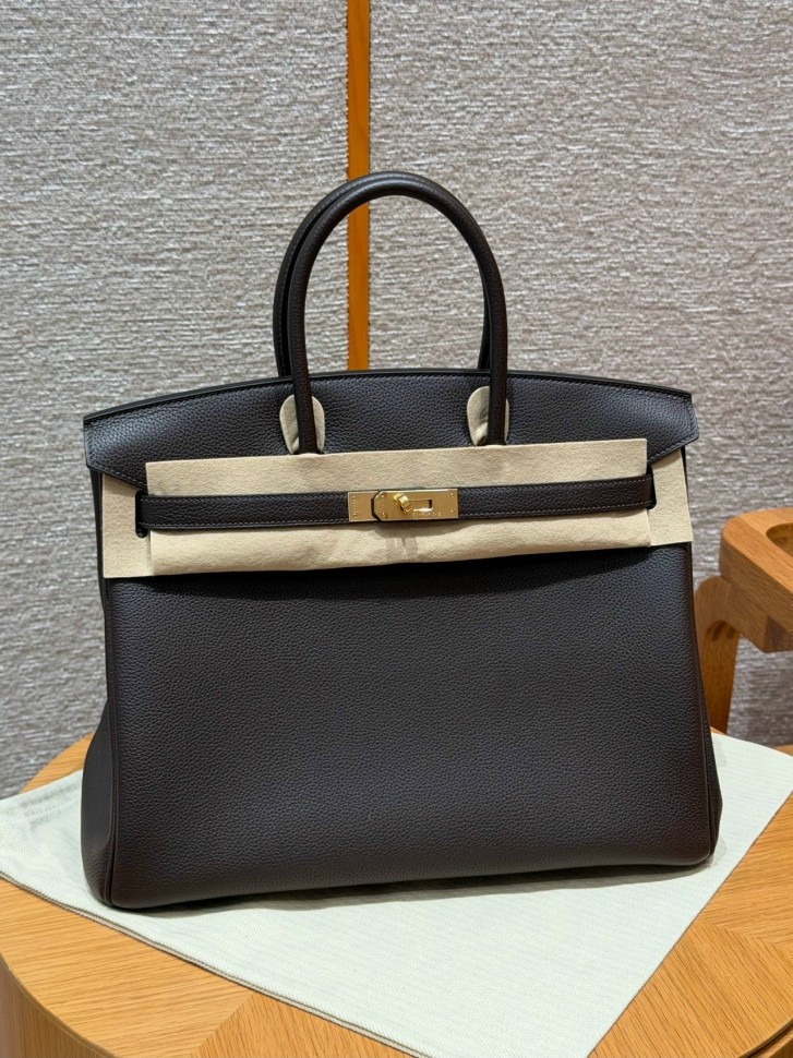 Сумка Hermes Birkin 35 Togo Chocolate