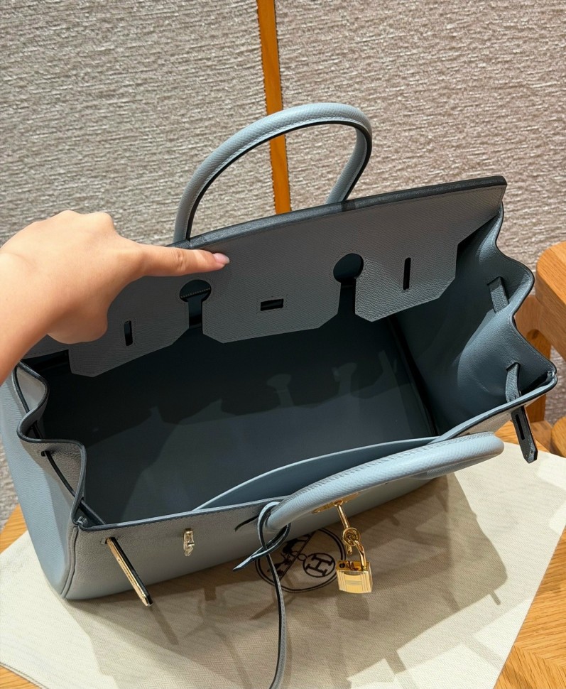 Сумка Hermes Birkin 35 Epsom Blue Lin