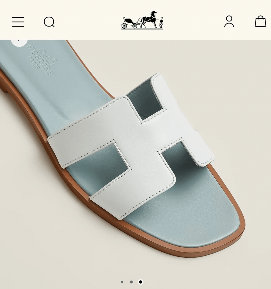 Шлепки Hermes Oran    