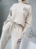 Худи oversize в бежевом цвете SQUARE.PATCH