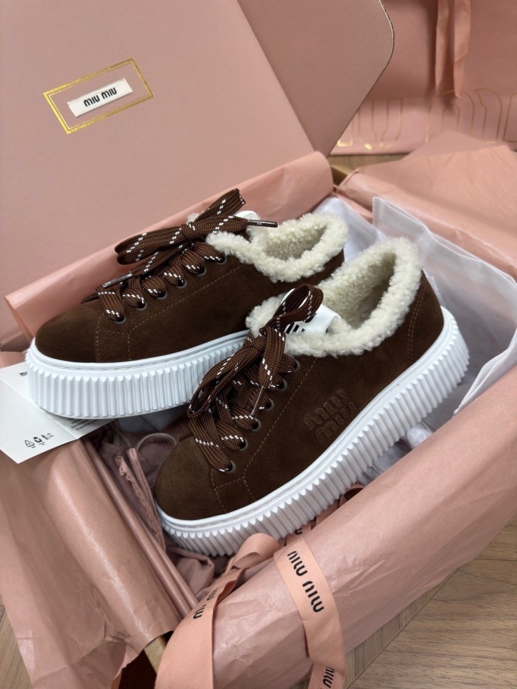 Сникеры на меху Miu Miu