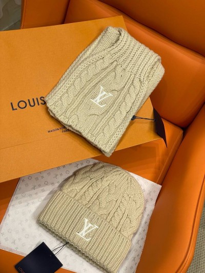 Комплект Louis Vuitton (шапка+шарф)  