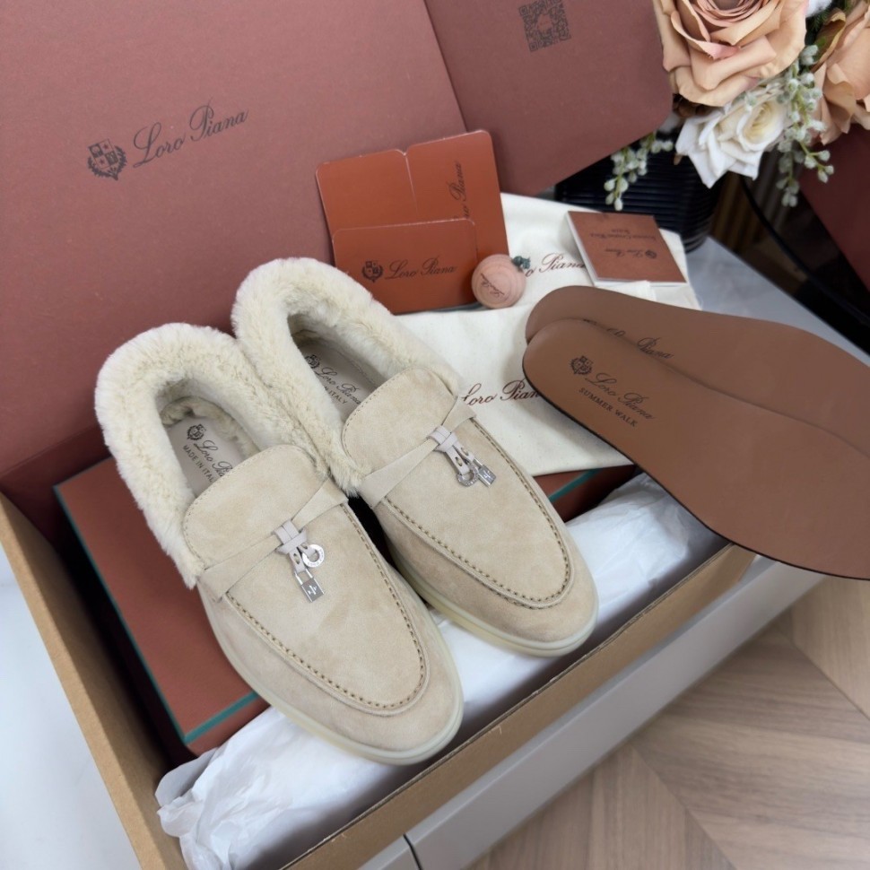 Лоуферы Loro Piana на меху